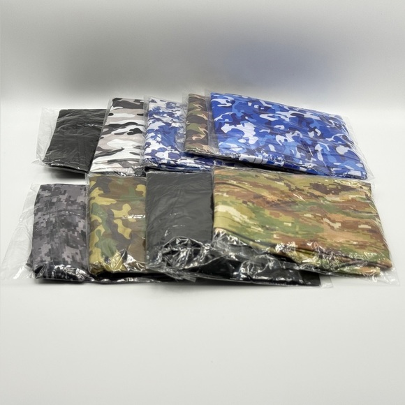 Bememo 9 Pairs UV Protection Arm Sleeves Anti-Slip Tattoo Cover Unisex Camo - Picture 1 of 10